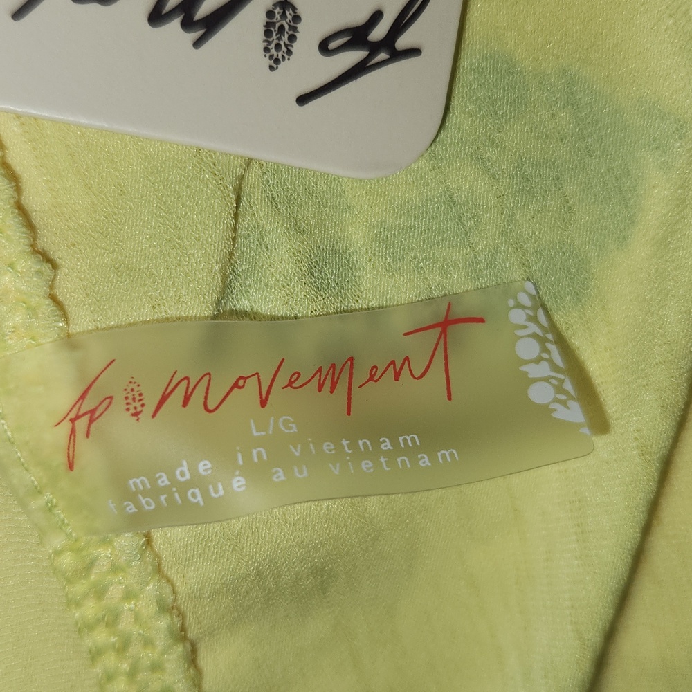 FP Movement Tempo Sport Mode Tank Top Yellow L Ruched Shirt Free People Athletic - Picture 9 of 13